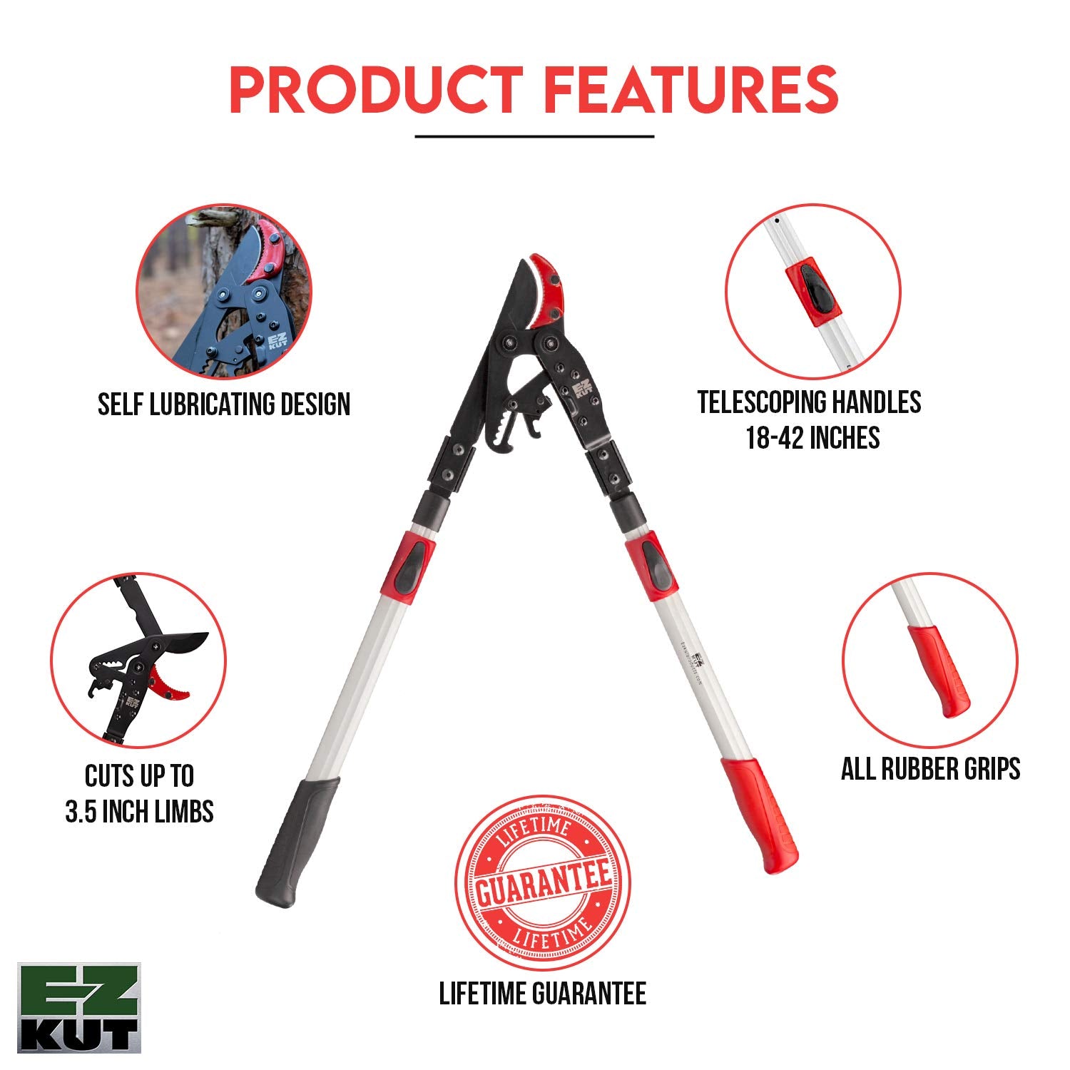 EZ Kut G2 side view highlights ratcheting power for thicker limbs.