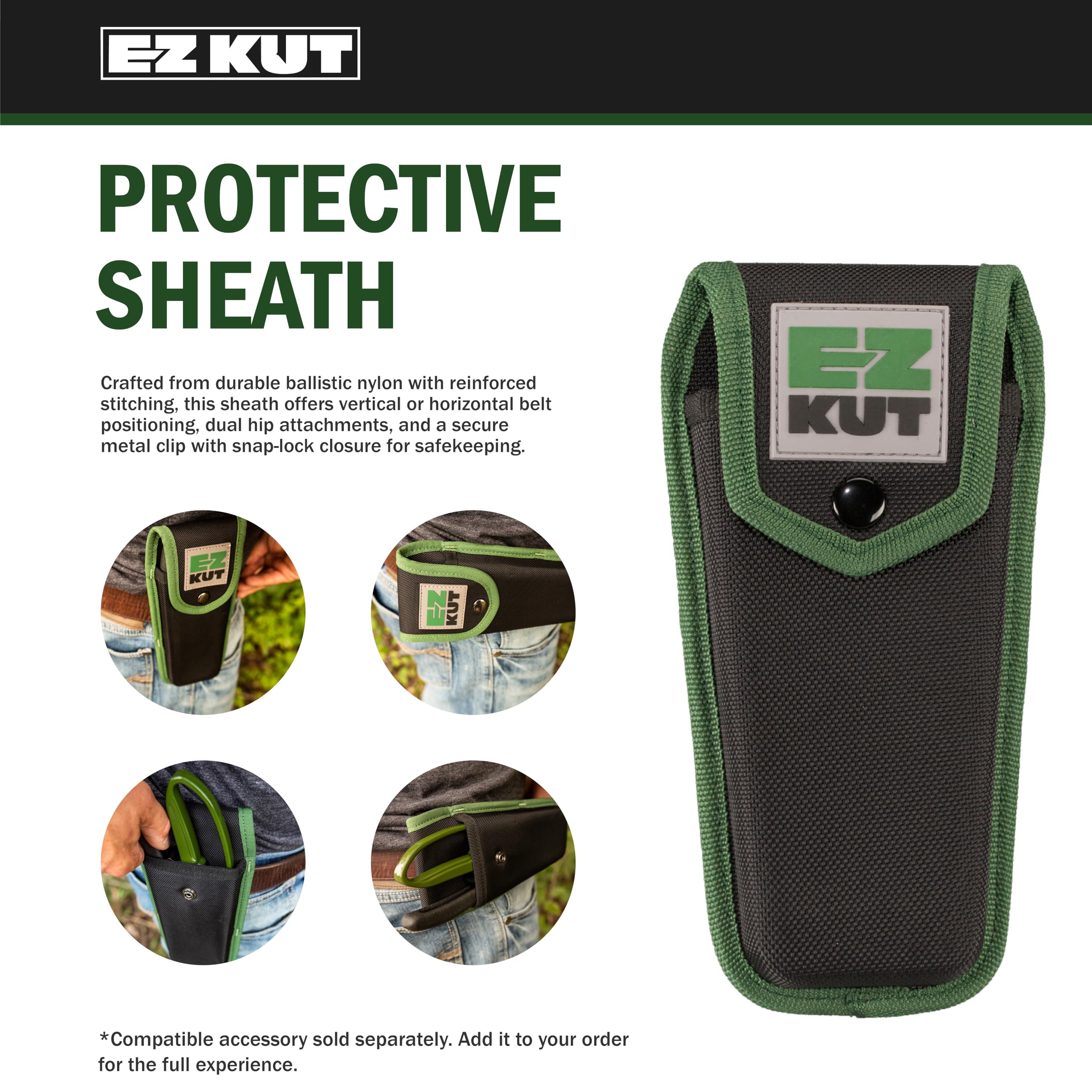 EZ Kut green pruning shears ideal for garden, farm, and landscape tasks