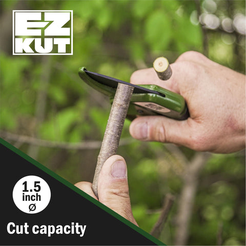 EZ Kut safety lock keeps blades secured when not in use for safe storage