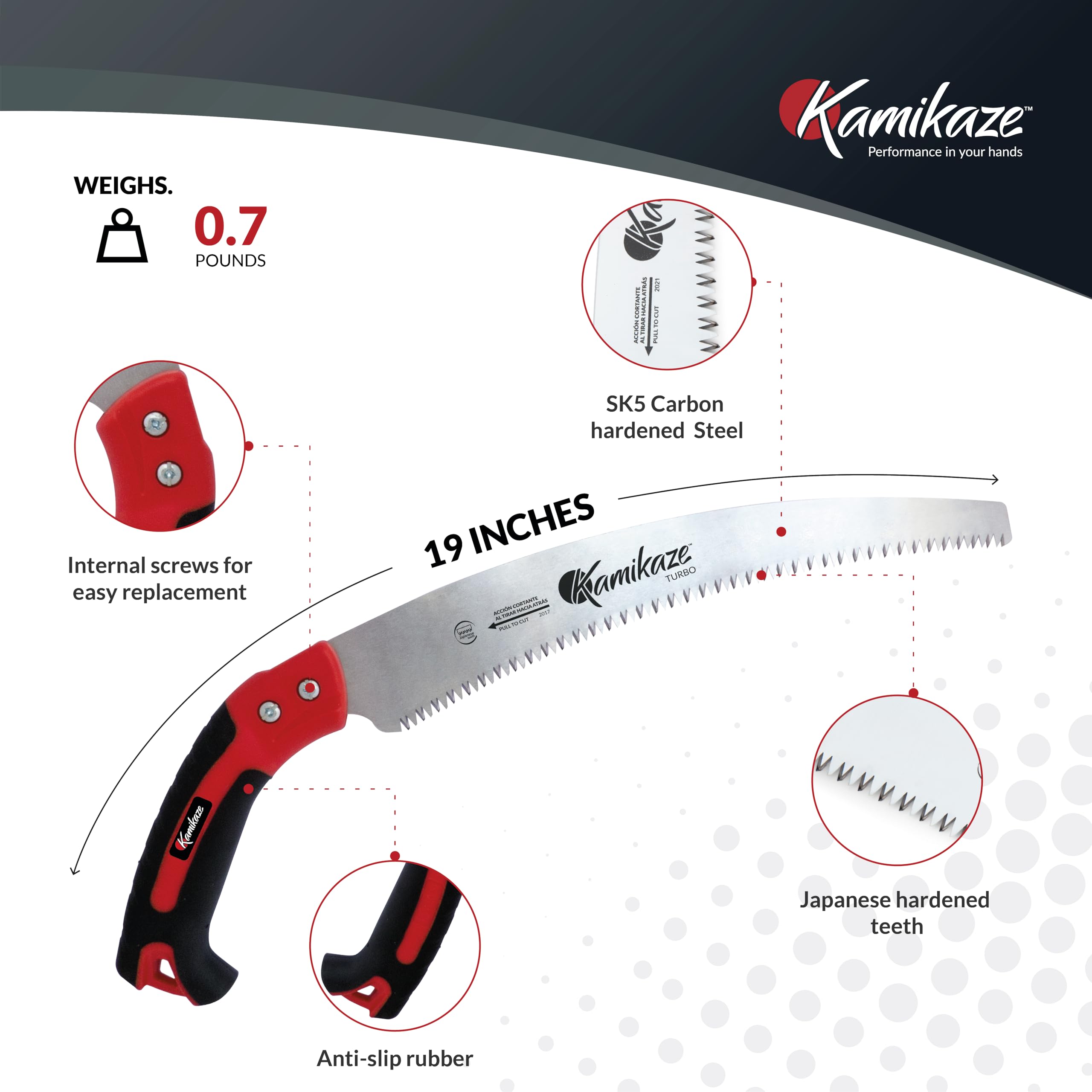 EZ Kut Kamikaze Saw razor-tooth design for smooth, fast wood cuts