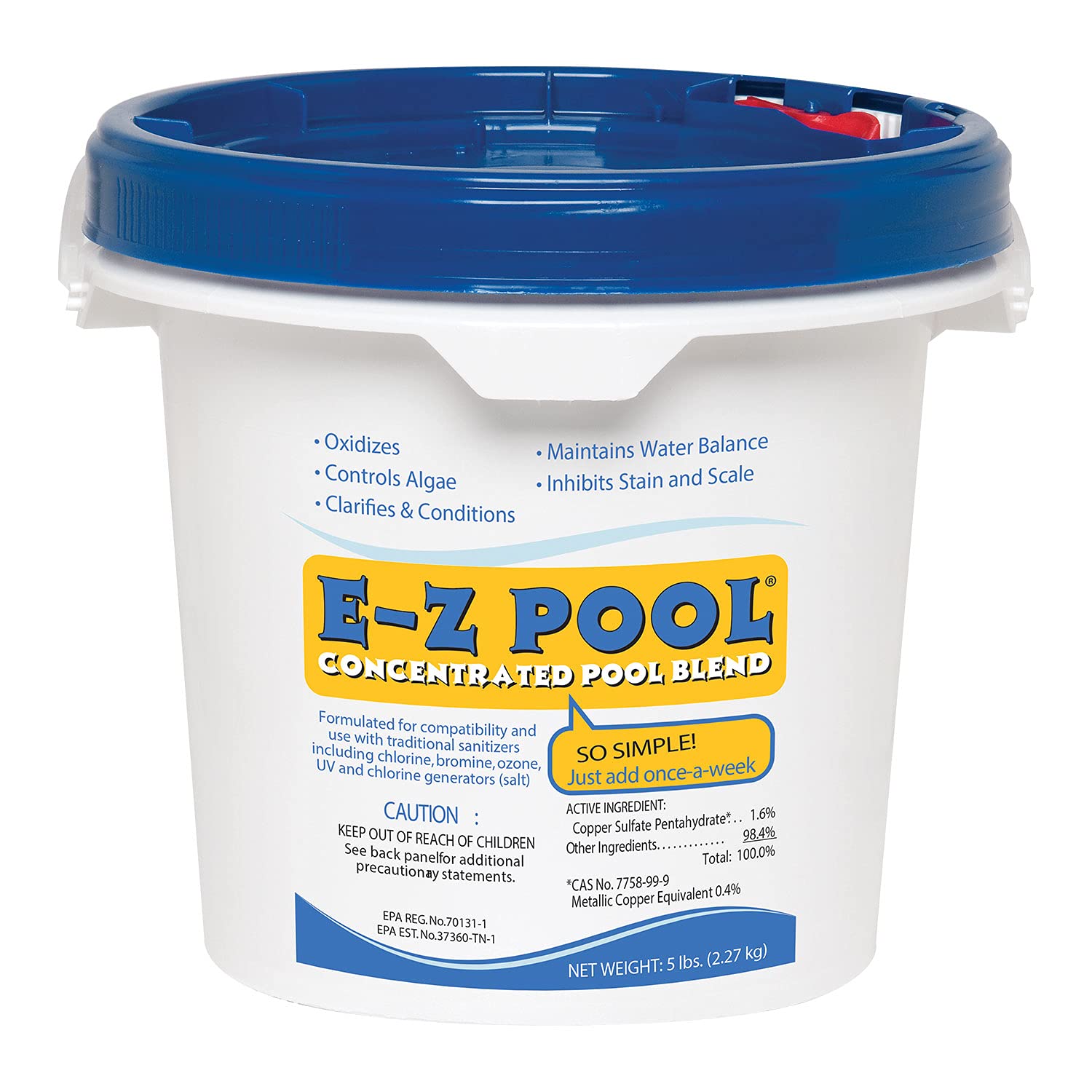 E-Z Pool All-in-One bottle for simple, convenient pool care and water balance.