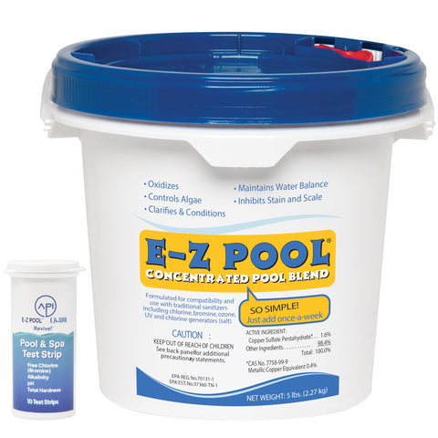 EZ Pool concentrated pool blend in a bucket for simple weekly balance