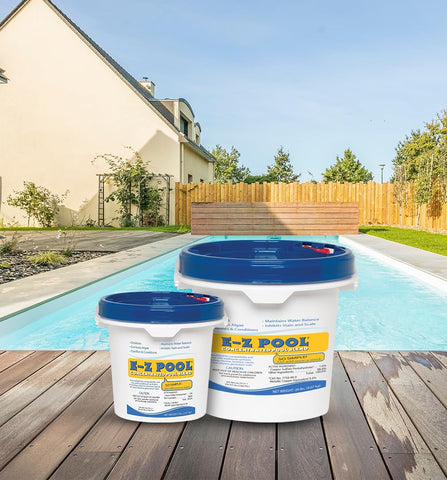 EZ Pool crystal-clear water visuals signal effective treatment