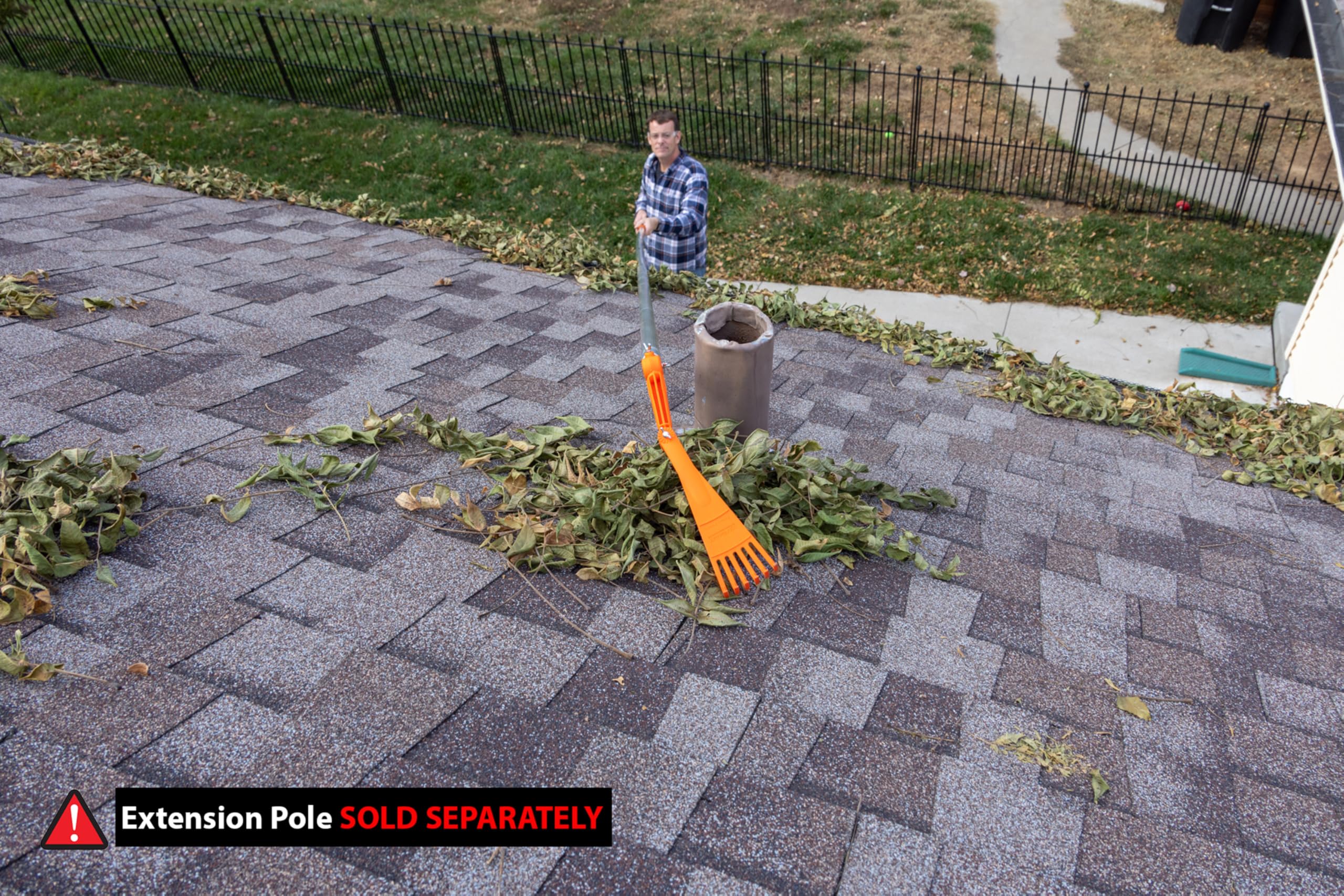 EZ SMART Mini Rake Head cleans gutter guards and debris efficiently.