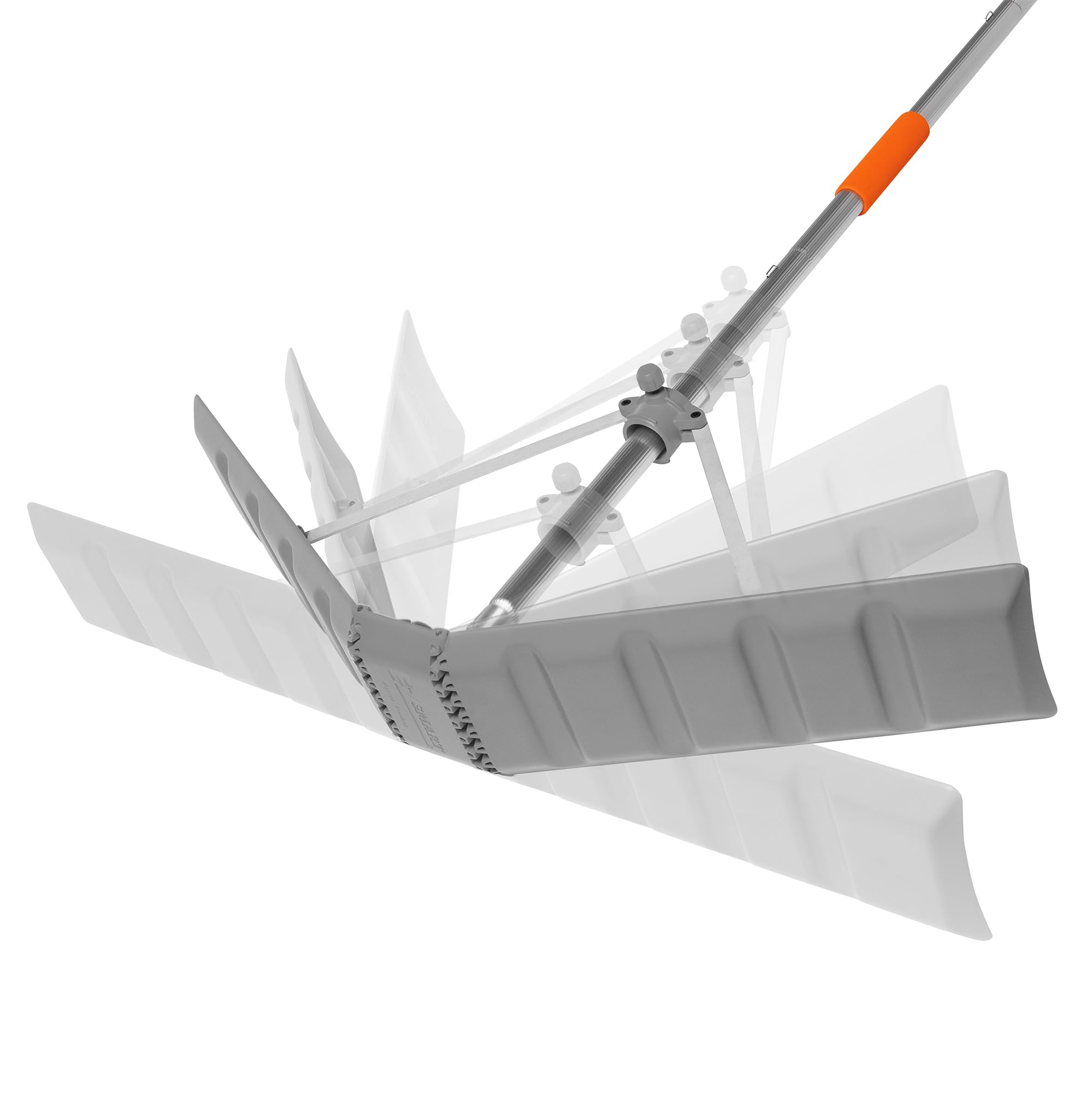 EZ SMART Snow Roof Rake with 36-inch blade clears roof snow efficiently
