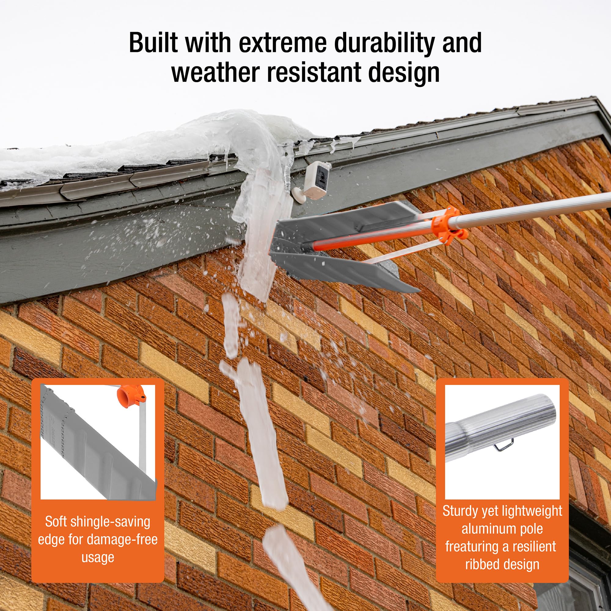 EZ SMART Snow Roof Rake USA-designed reliability in winter
