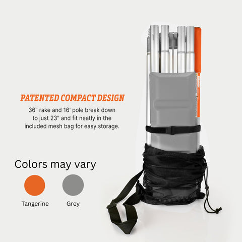 EZ SMART Snow Roof Rake V-Blade design navigates vents