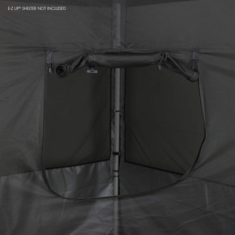 E-Z UP bottom panels add protection from dust and wind at outdoor venues.