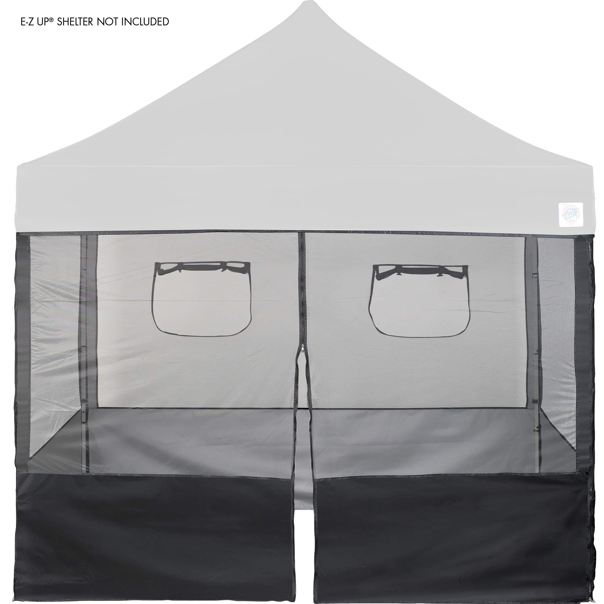 E-Z UP mid-zip wall enabling easy entry and exit for guests.