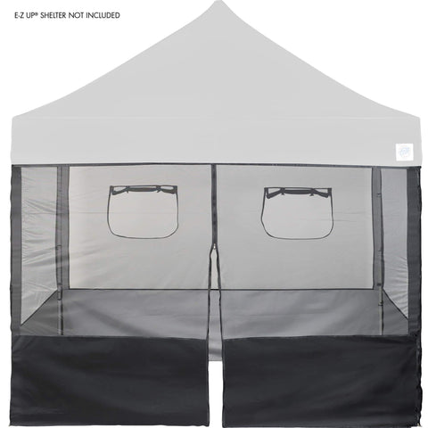E-Z UP mid-zip wall enabling easy entry and exit for guests.
