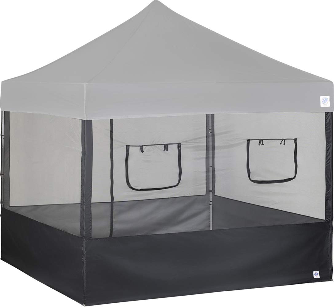 E-Z UP food booth wall with roll-up windows for quick service at events.