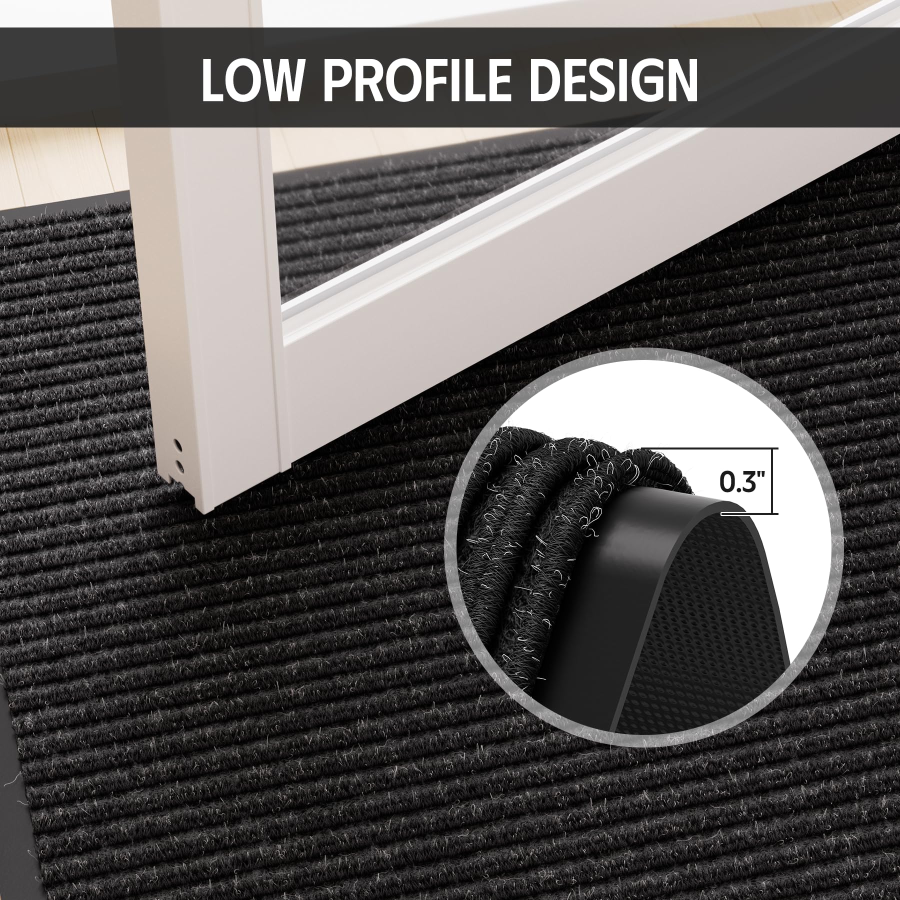 Durable mat ideal for busy storefronts and home entrances.