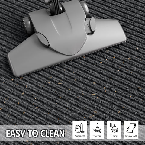 EZ2LIVE grey indoor-outdoor mat suits residential and commercial entryways