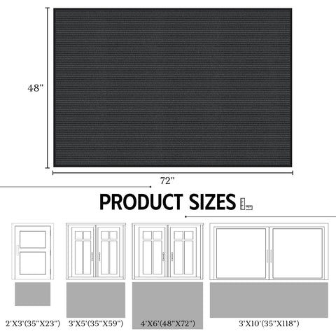 EZ2LIVE heavy-duty door mat with stripe texture withstands high traffic.