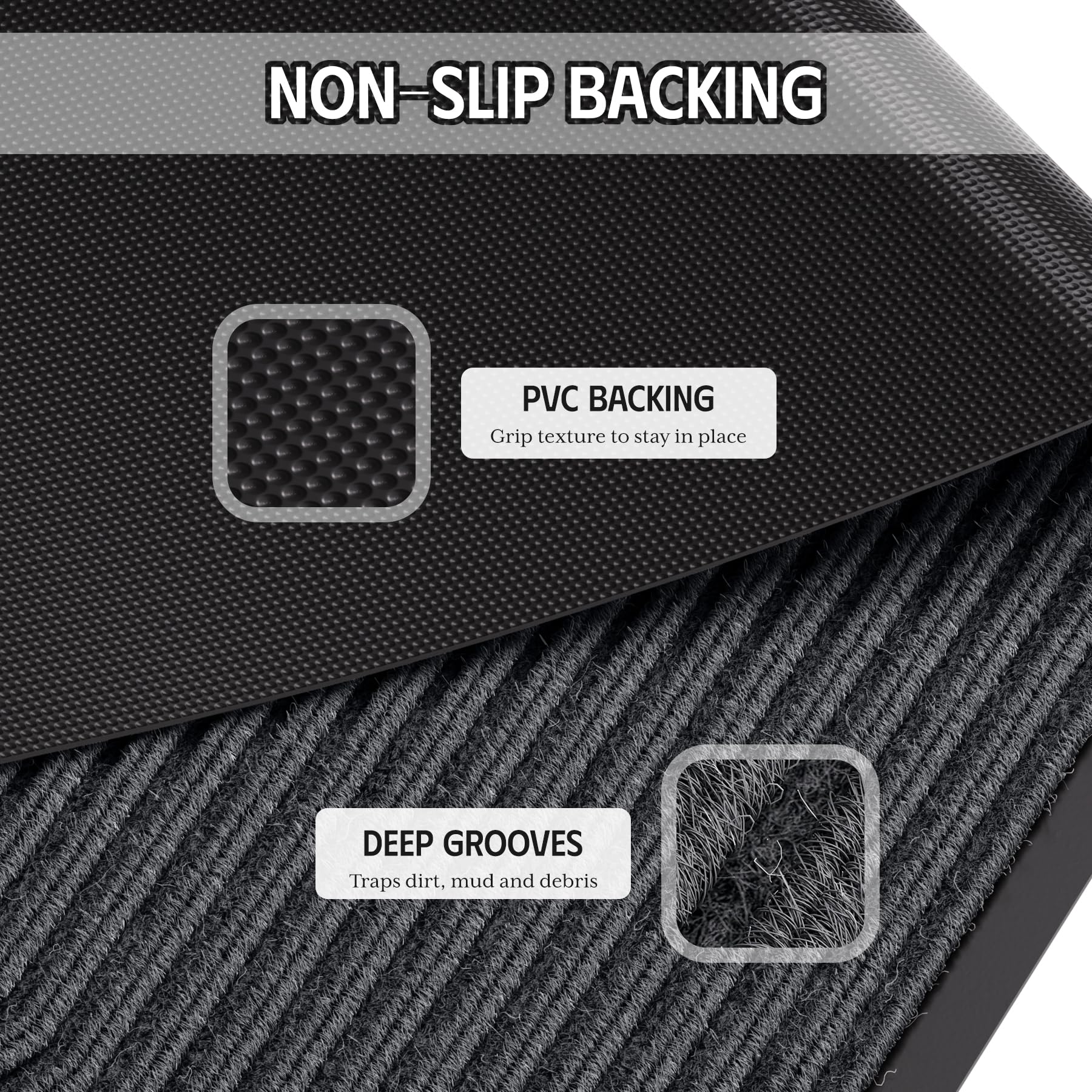 EZ2LIVE low-profile entry mat blends with modern doors.
