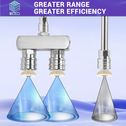EZALOR 0-degree nozzle delivers precise jets for stubborn stains.