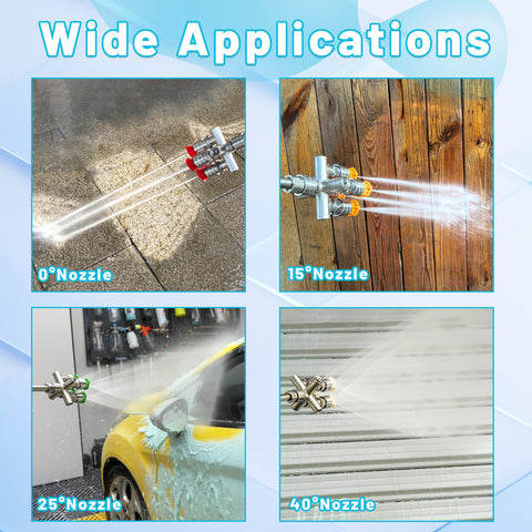 EZALOR 0-degree nozzle close-up for targeted high-pressure cleaning
