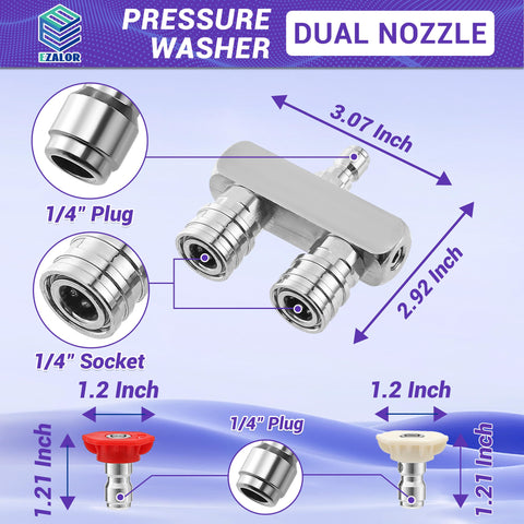 EZALOR 25-degree nozzle provides wider spray for broader areas.