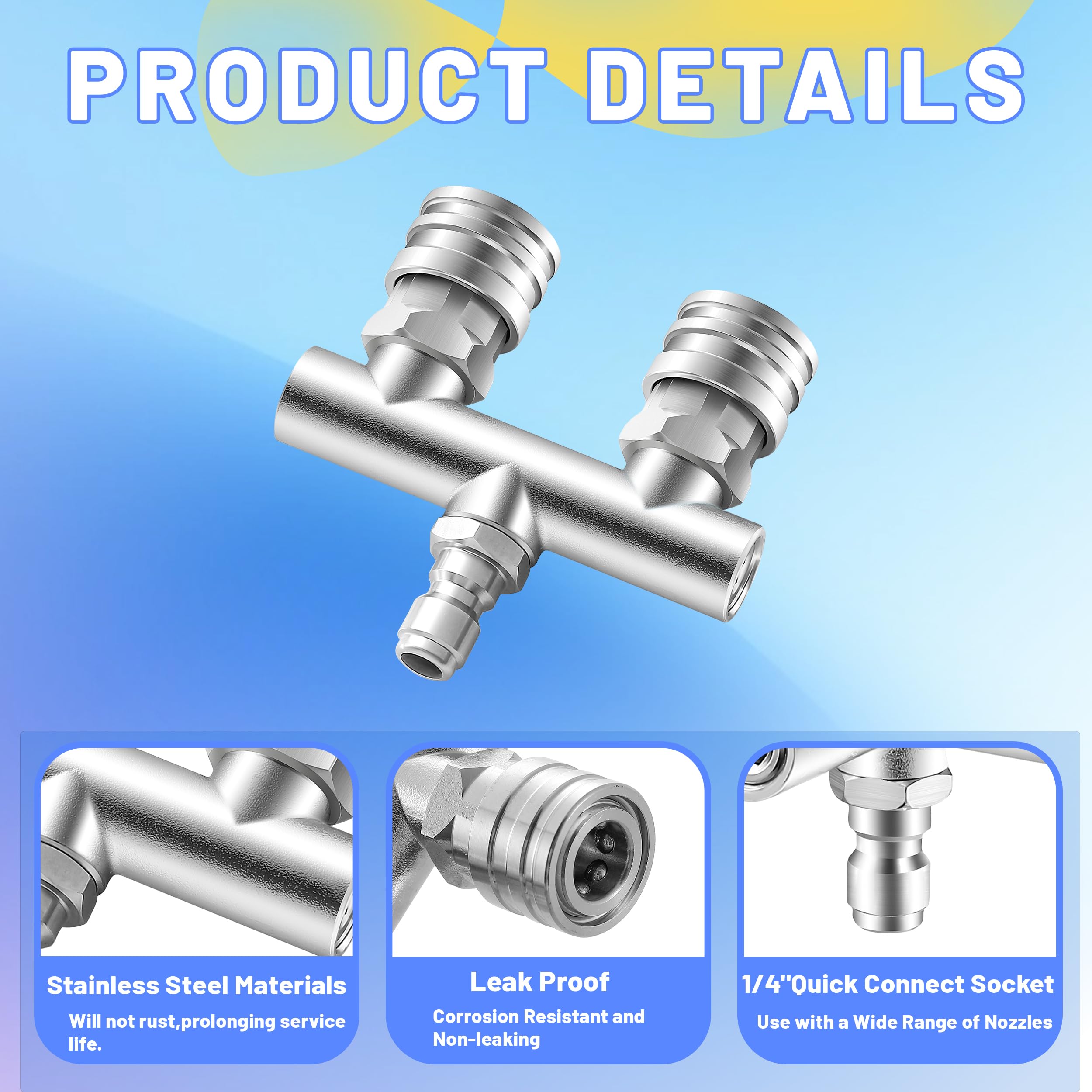 EZALOR dual nozzle packaging showcases the complete 4-piece set for versatile tasks.