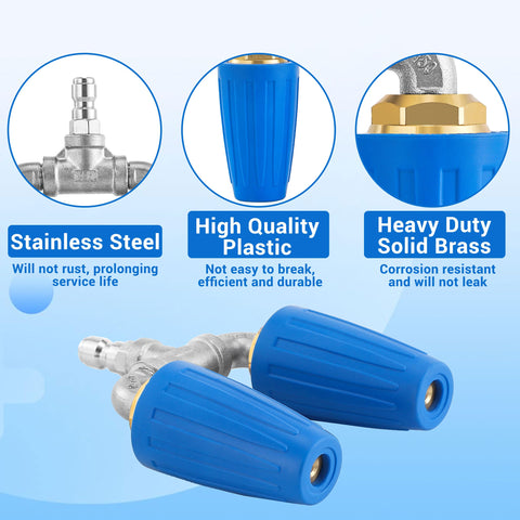 EZALOR Dual Turbo Nozzle 4000 PSI supports heavy-duty cleaning on driveways.