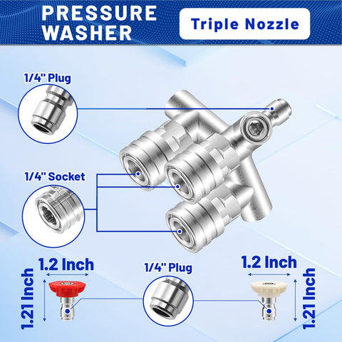 EZALOR 15-degree nozzle for wider surface coverage