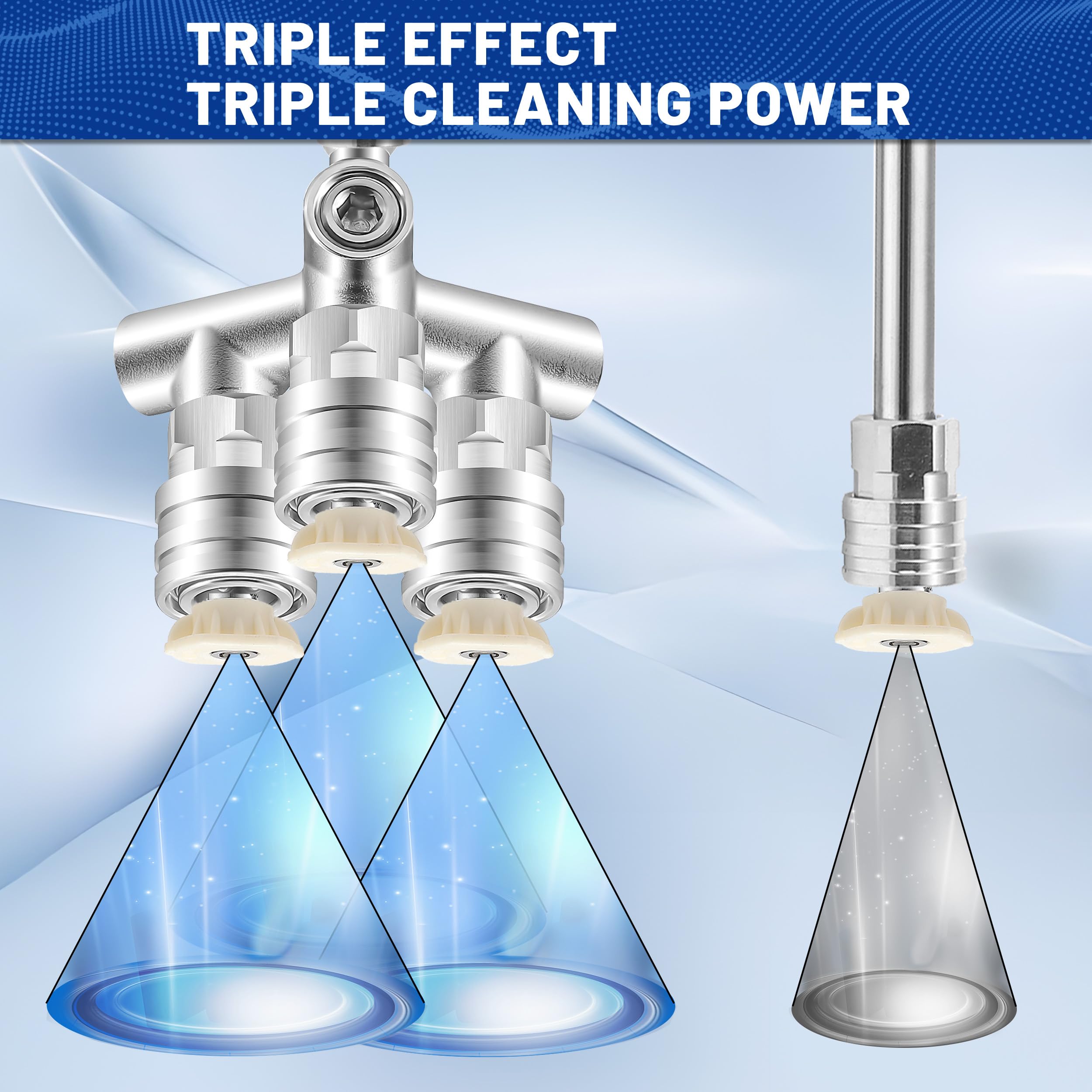 EZALOR 40-degree nozzle for broad-area cleaning
