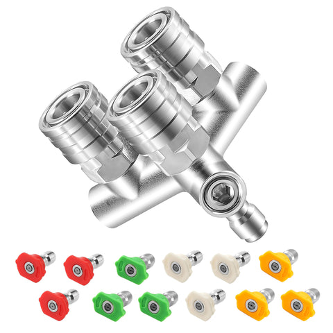 EZALOR triple nozzle set package showing multi-angle cleaning options