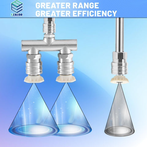 EZALOR white 40-degree nozzle closeup ideal for wide-area cleaning and safer application.