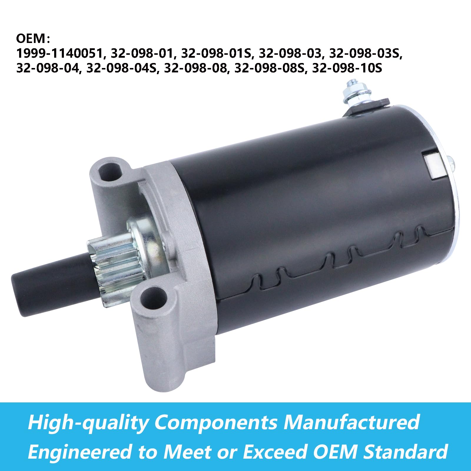 Ezamintaly starter motor in its package ready for replacement.