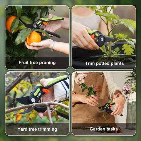 EZARC pruning shears compact storage neatly in a tool box