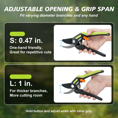 EZARC pruning shears in action performing a precise cutting move