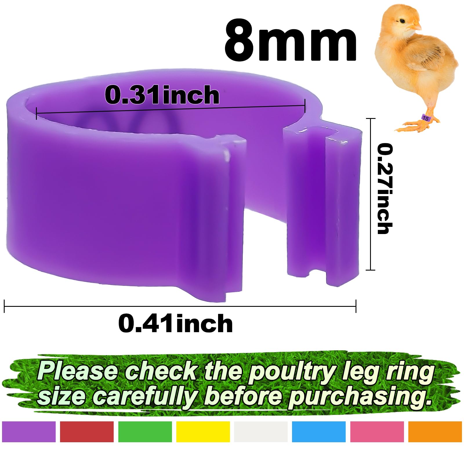EZEELAI clip-on leg bands provide fast tool-free installation for quick setup.
