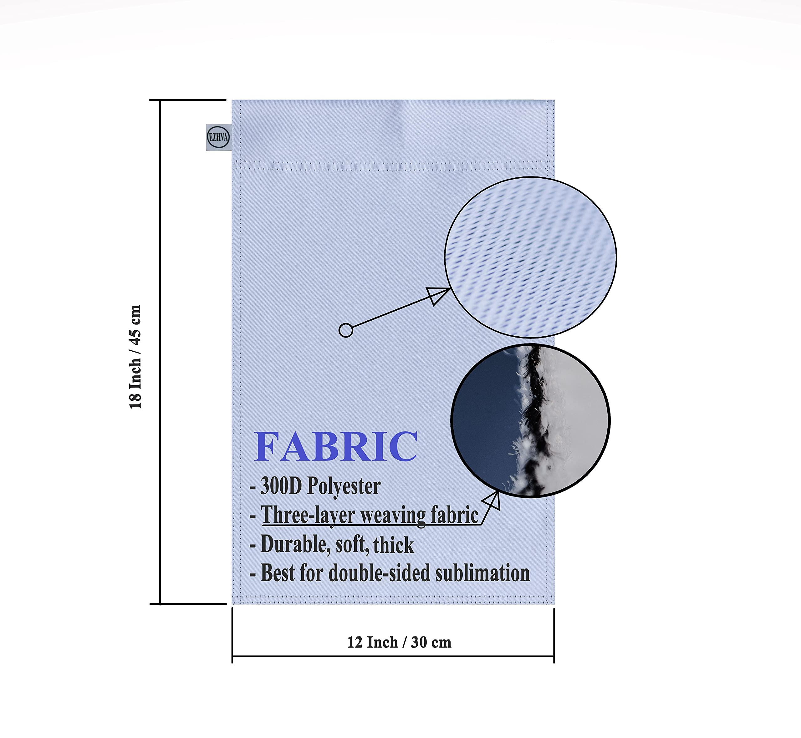 EZHVA 12x18in flag showcasing double-sided print for vibrant designs