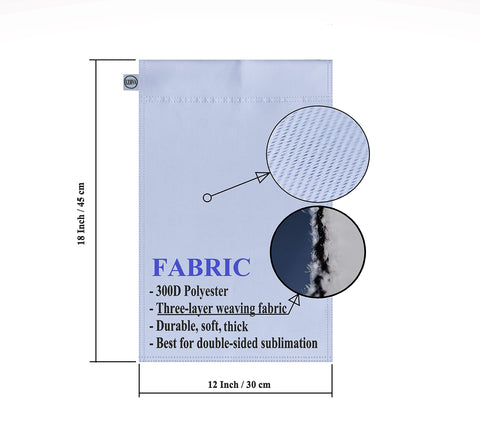 EZHVA 12x18in flag showcasing double-sided print for vibrant designs