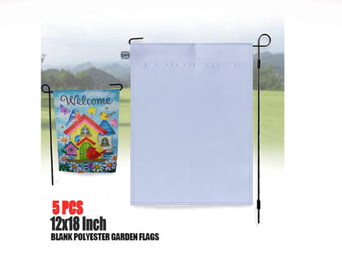 EZHVA garden flag outdoor setup in yard for versatile decor