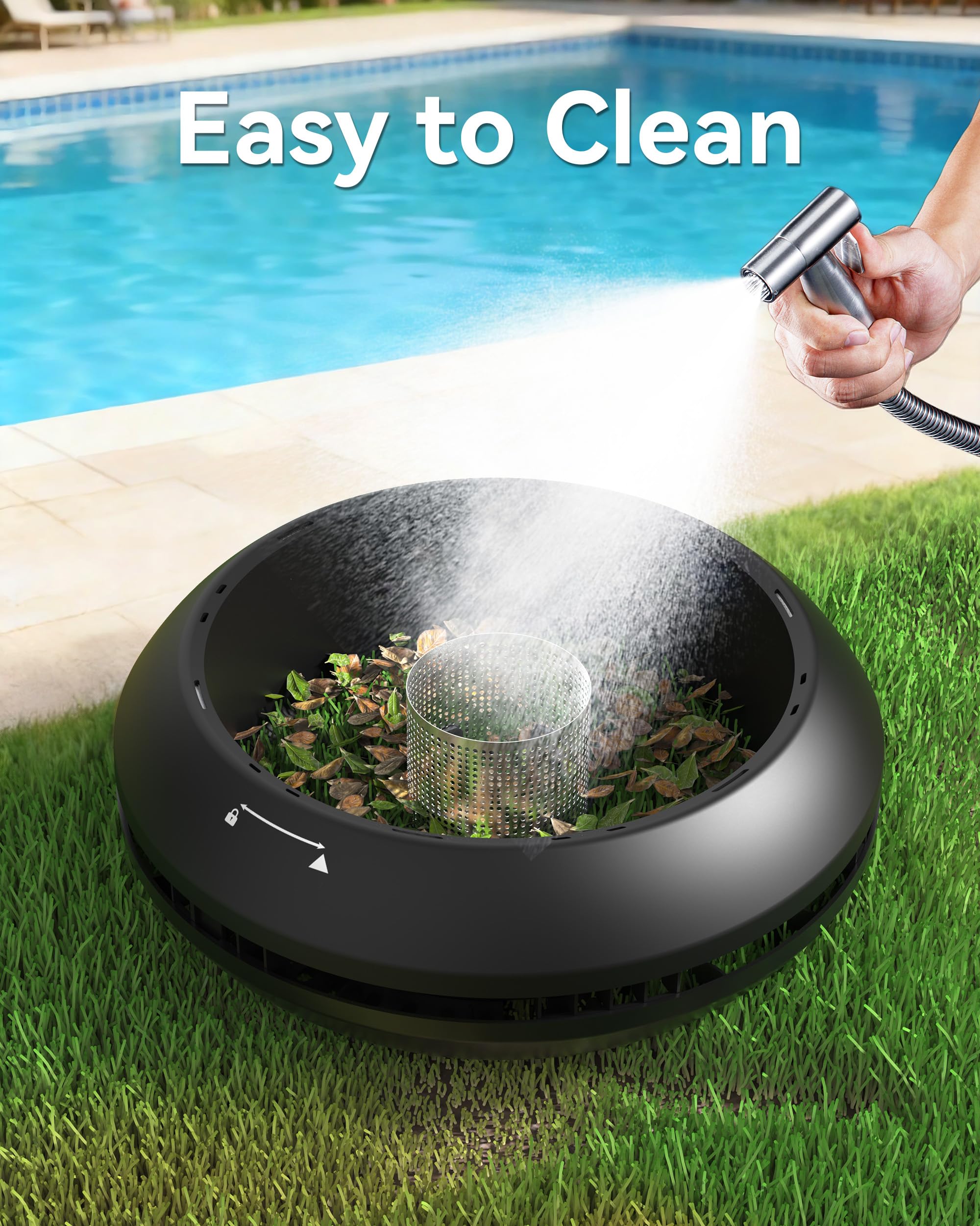  EZIOOV Y60 compatible with both in-ground and above-ground pools.