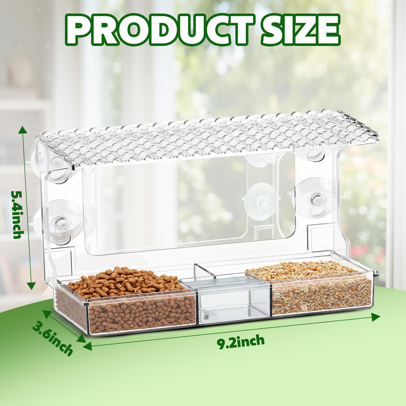 EZIYIN feeder keeps seeds dry with built-in drainage for freshness