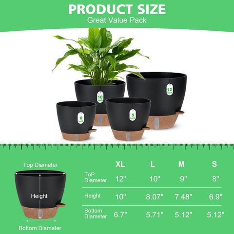 Ezmixcoop 10-inch pot shows reservoir status for effortless watering.