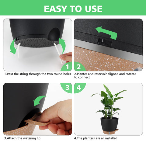 Ezmixcoop indoor-outdoor planter set suitable for versatile placements.