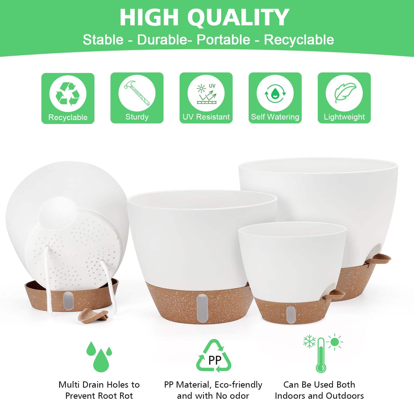 Mesh drainage holes in Ezmixcoop pot promote soil ventilation and root health