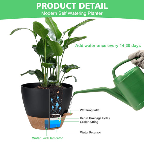 Ezmixcoop modern minimalist black pots to elevate home or office decor.