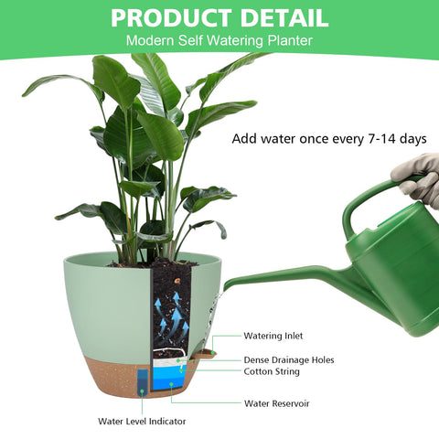 Removable deep reservoir and cotton rope on an Ezmixcoop pot