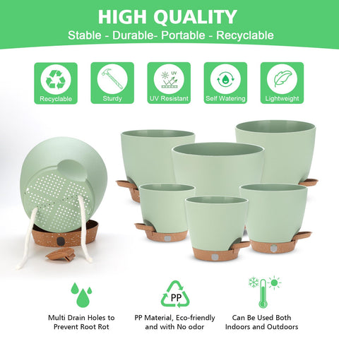 Ezmixcoop 5.5-inch planter with visual level for simple refills