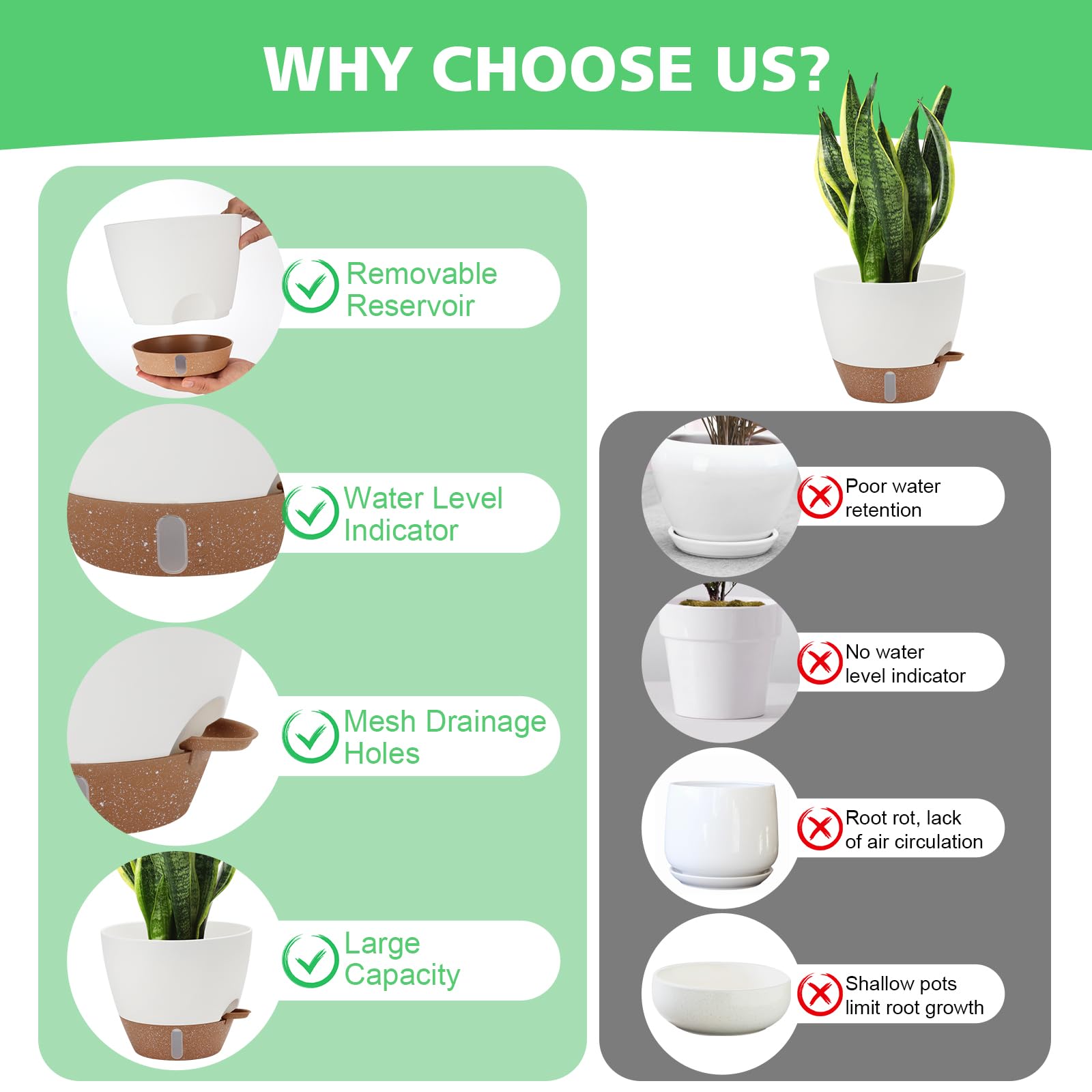 Close-up of water level indicator on Ezmixcoop pot for travel-friendly plant care