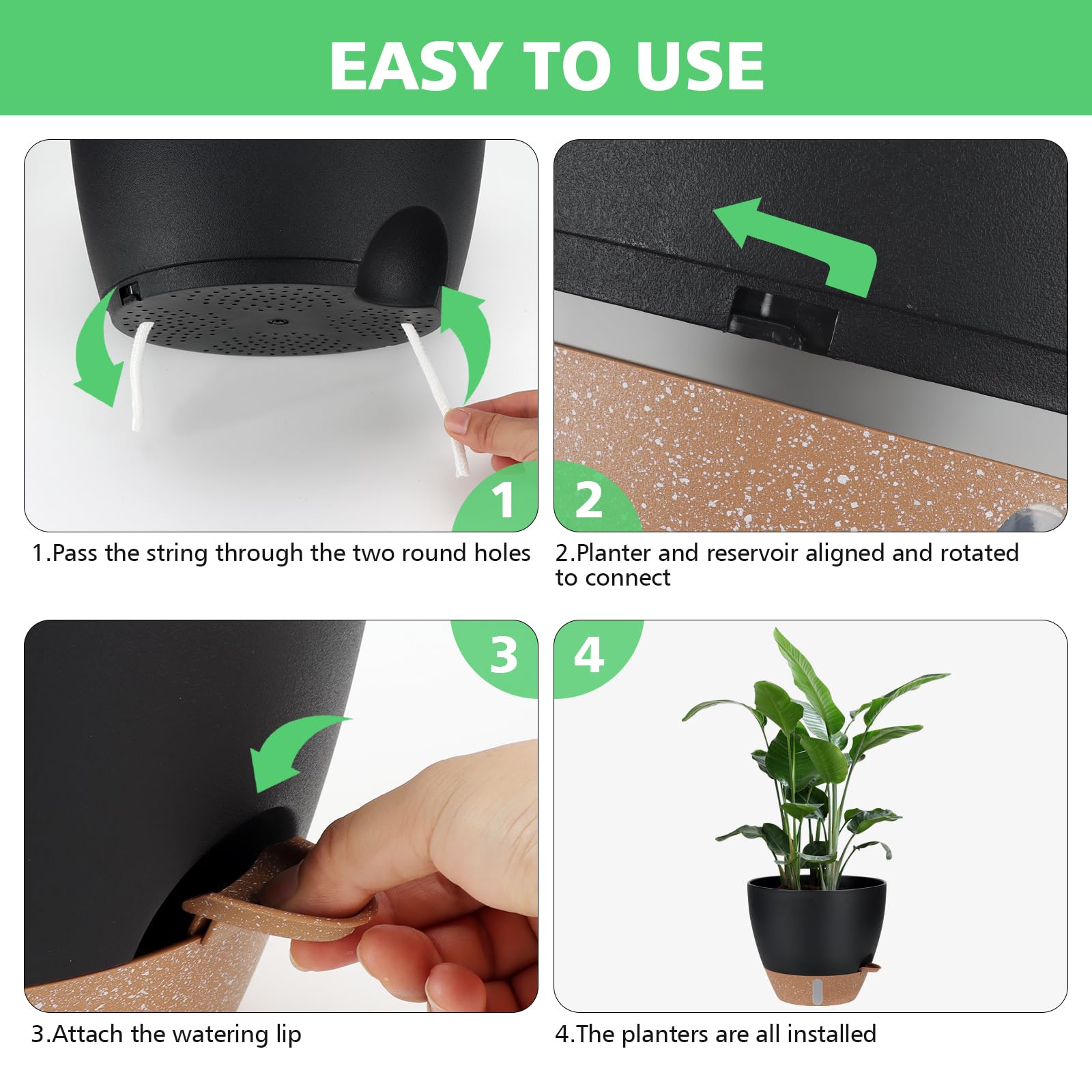 Ezmixcoop weather-resistant PP pot withstands sun and rain.