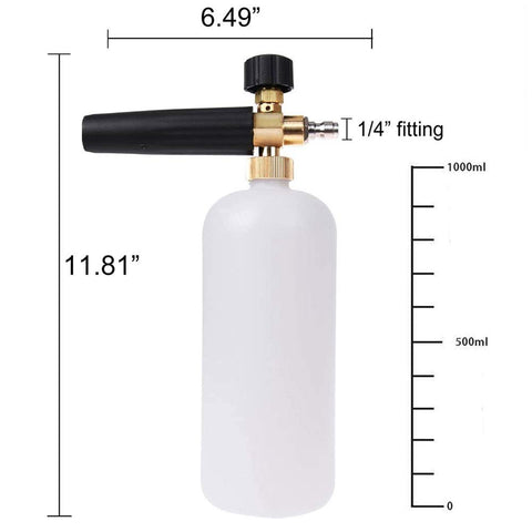 Adjustable nozzle on EzoLife foam cannon enables precise foam pattern and control