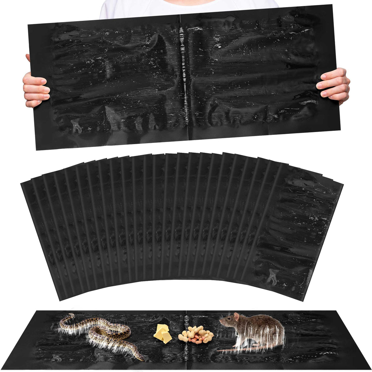 Ezoon 24 pack sticky glue traps large sheet for efficient indoor pest control