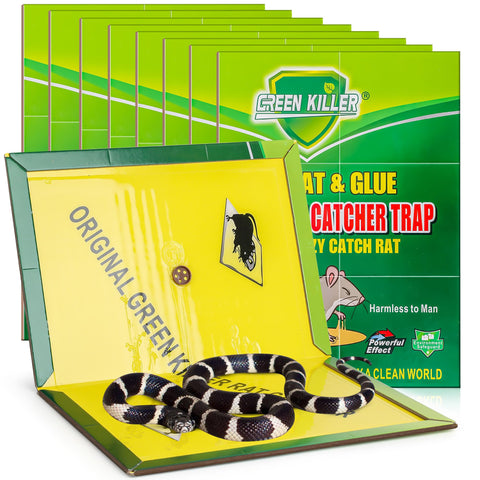 Ezoon 8-pack jumbo snake traps ready for outdoor use to control garden pests.