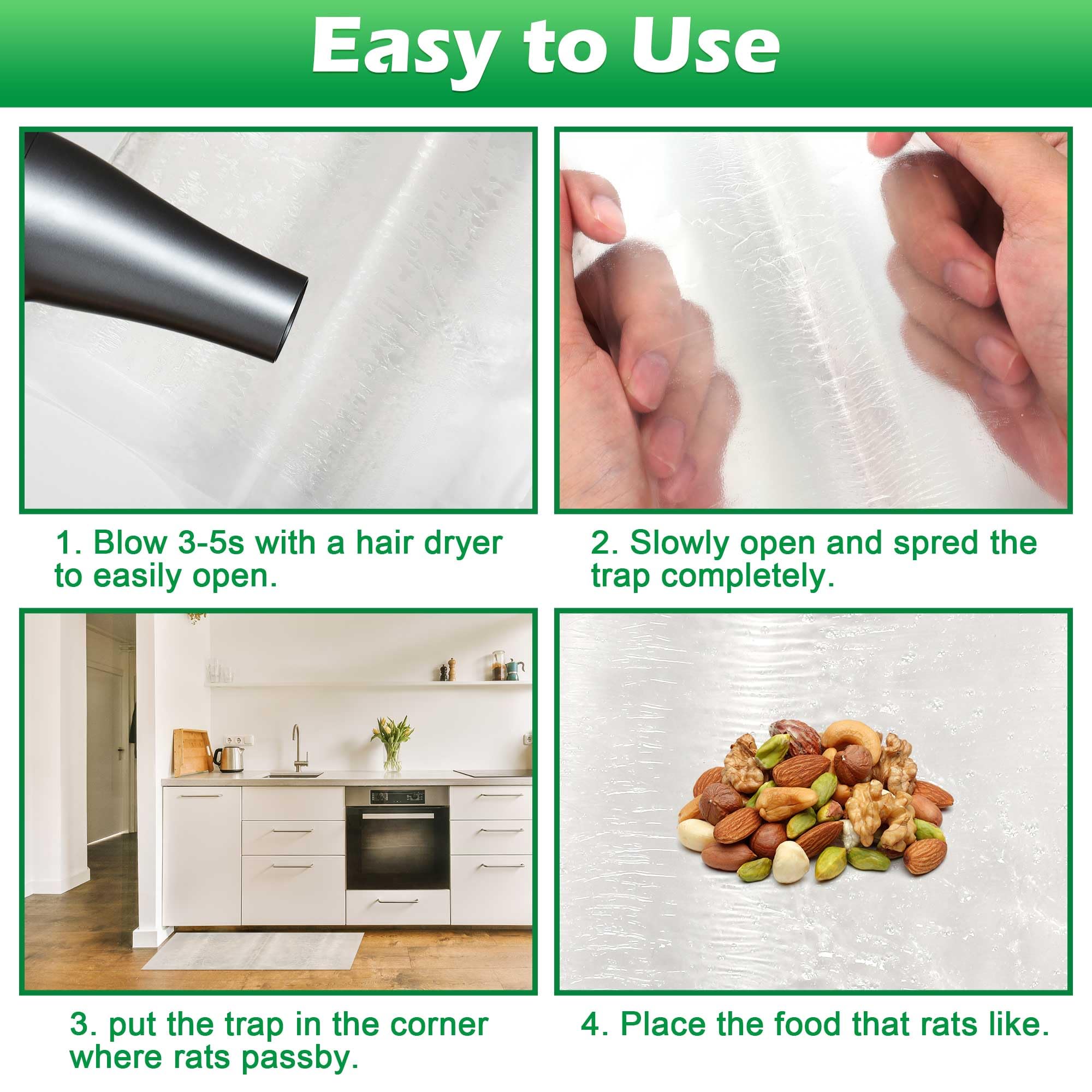 Ezoon glue traps easy to remove after capture without mess