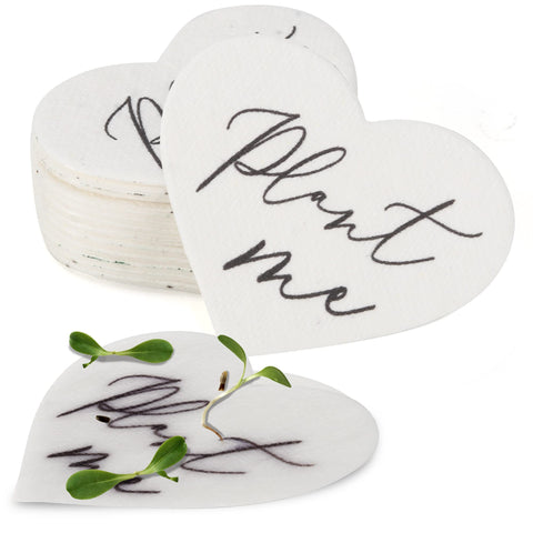 Ezoon plantable wildflower paper heart favor for eco-friendly weddings and events.